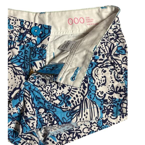 Lilly Pulitzer The Walsh Short Blue Hippy Hippy Shake Size 000 - Picture 4 of 7